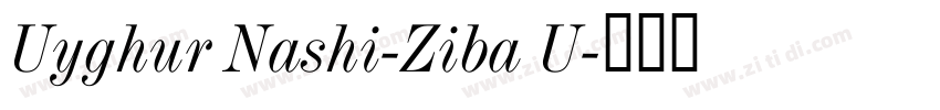 Uyghur Nashi-Ziba U字体转换